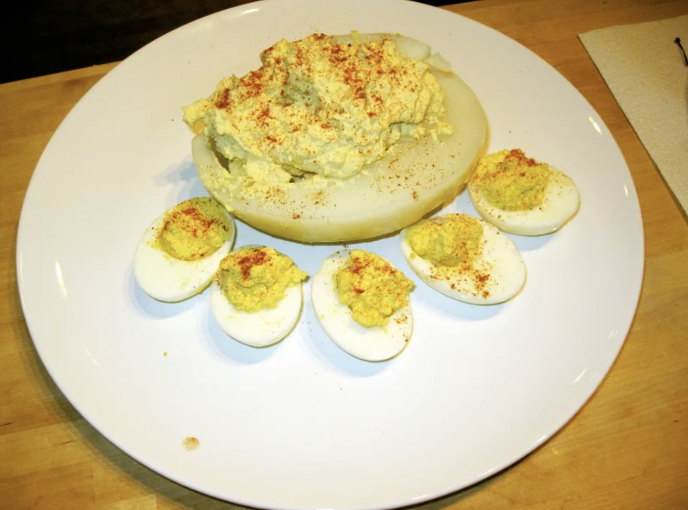 deviled ostrich egg